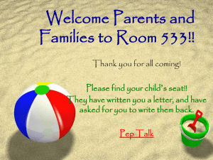 Welcome Parents and Families to Room 532!!