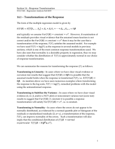 Response Transformations