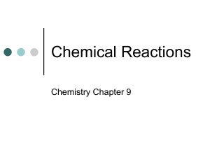 Chemical Reaction - MrAllanScienceGFC