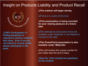 Products Recall Coverages - Insurance Community University