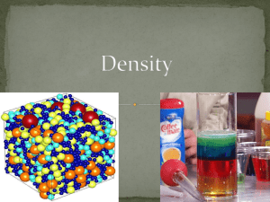 Density - Mr. Sault's Classroom