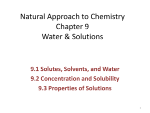 Natural Approach to Chemistry