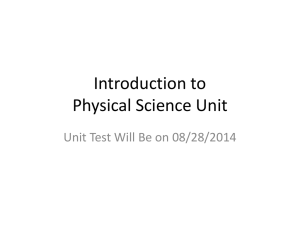 What Is Physical Science?