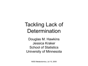 Tackling Lack of Determination - National Institute of Statistical