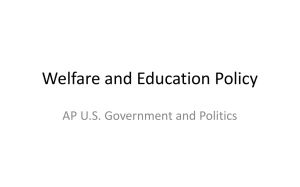 Welfare and Education Policy