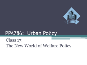 The New World of Welfare Policy