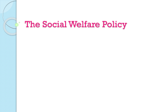 17. Social Welfare Policy