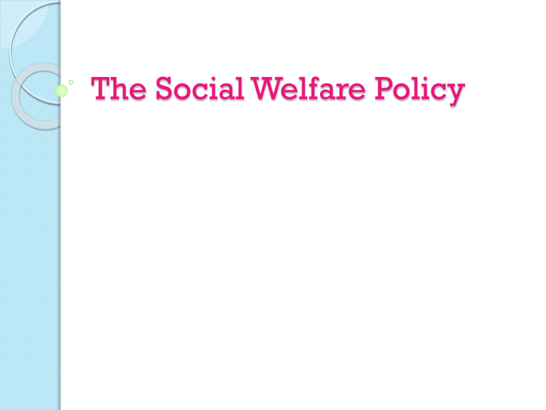 17 Social Welfare Policy