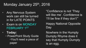 Monday January 25th, 2016