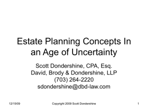 Estate Planning - David, Brody & Dondershine, LLP