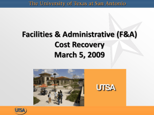 Facilities & Administrative Funding