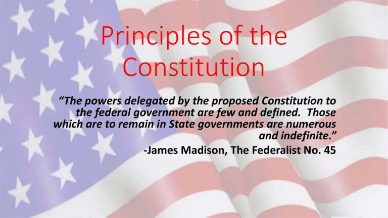 essay about the principles of constitution