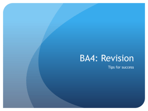 BA4: Revision - Lauri Anderson Alford