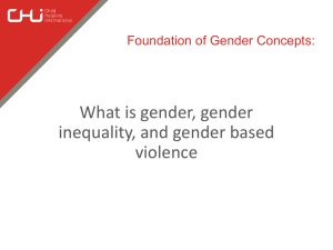 Foundation of Gender Concepts - Child Helpline International