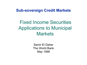 Sub-sovereign credit markets