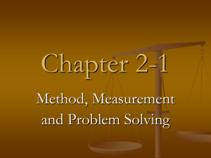 Metric and Measurement