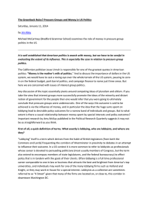 The Greenback Rules? Pressure Groups and Money in US Politics