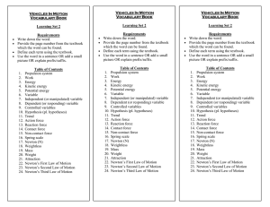 VIM Learning Set 2 Vocabulary List