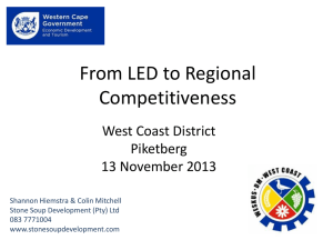 From LED to Regional Competitiveness