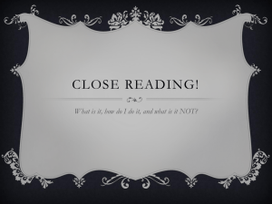 close reading! - Georgetown Digital Commons