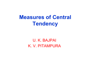 Measures of Central Tendency