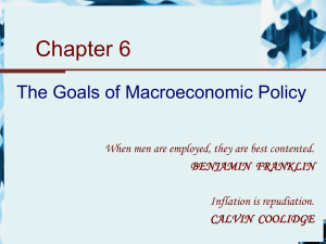 Chapter 6 - The Goals of Macroeconomic Policy