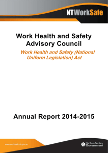 Work Health and Safety Advisory Council Annual Report 2014-2015