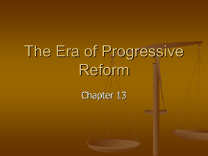 The Era of Progressive Reform