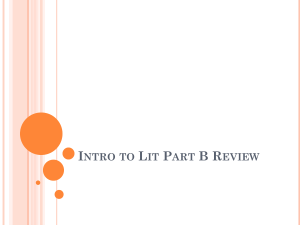 Intro to Lit Part B Review