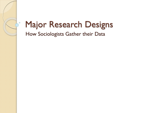 Major Research Designs