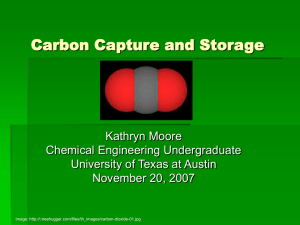 Carbon Capture and Storage - McKetta Department of Chemical