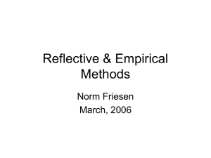 Reflective & Empirical Methods