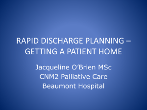 rapid discharge planning