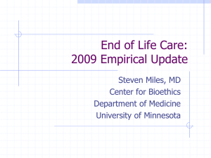 End of Life Care - Public Health and Social Justice