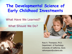 The Developmental Science of Early Childhood Investments