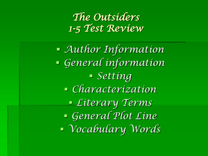 Review for Outsiders Test 1-5