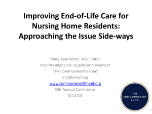 Improving End-of-Life Care for Nursing Home Residents