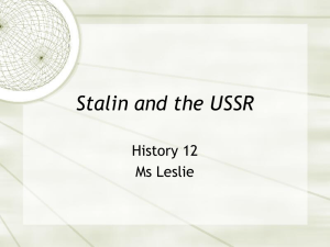 Stalin and the USSR