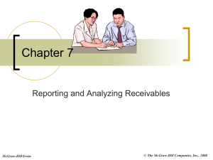 7. Reporting and Analyzing Receivables