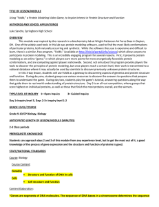lukesandro-Protein Structure and Function