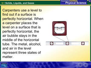 3.1 Solids, Liquids and Gases