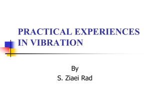 practical experiences in vibration - Saeed Ziaei-Rad