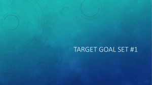 Target Goal Set #1