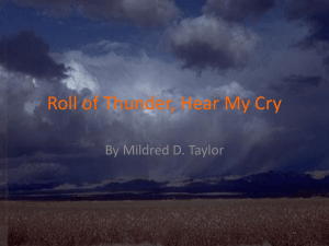 Roll of Thunder, Hear My Cry - missclark6la
