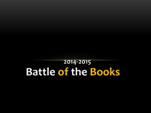 Battle of the Books Powerpoint