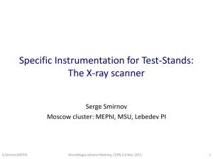 Specific Instrumentation for Test-Stands: The X-ray - Indico