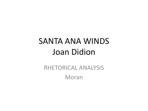 SANTA ANA WINDS Joan Didion