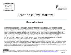 Math Grade 4 Fractions Size Matters