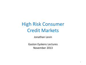 High Risk Consumer Lending