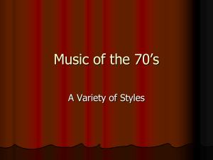 Music of the 70's - Zwolle High School Science